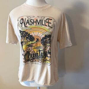 AWAKE Nashville Country Music Festival Graphic Tee - Cream. Size Medium